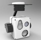 suspensão Cardan do Multi-sensor da Três-linha central micro com sistema de vigilância térmico Uncooled da câmera do IR + da tevê + do LRF FPA EO IR